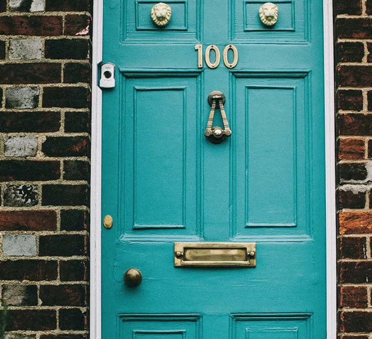 Door numbers and letterboxes